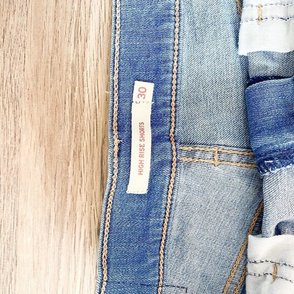 🌻 LEVI'S Denim Jean High Rise Shorts Size 30 - Picture 3 of 6